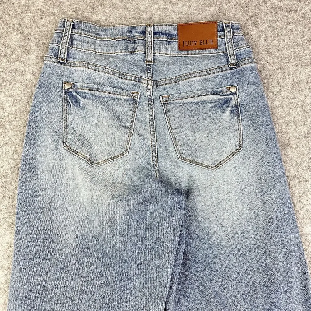 Judy Blue Light Blue Flare & Wide Leg Jeans - Picture 5 of 14